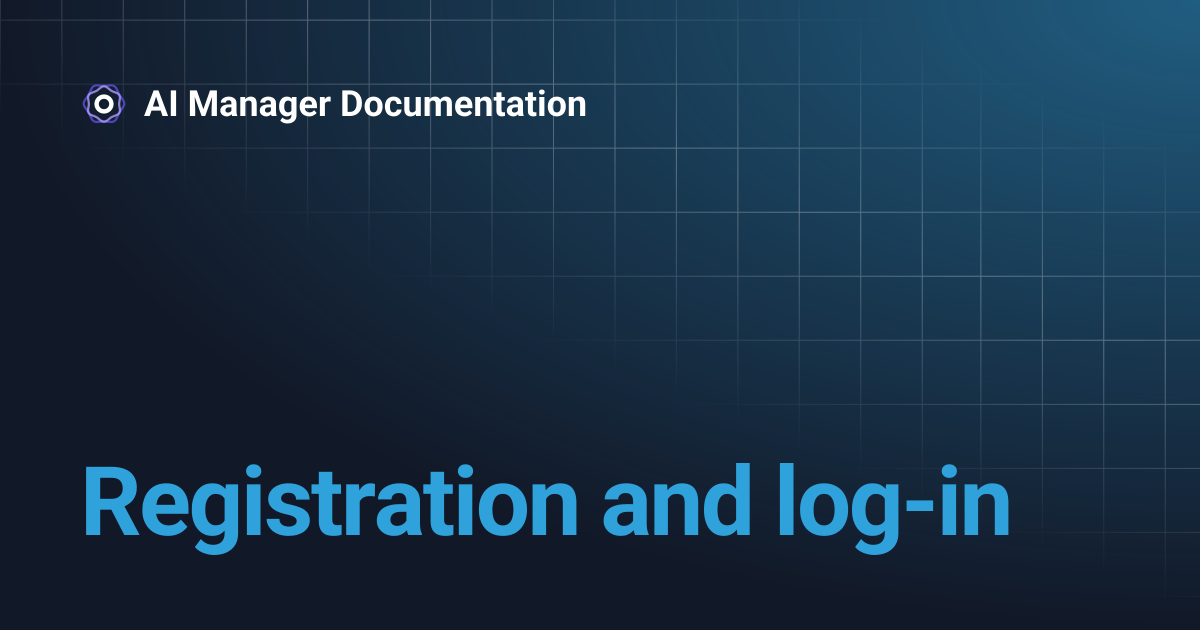 Registration and log-in | Nx AI Manager v4.x (legacy version) | AI ...