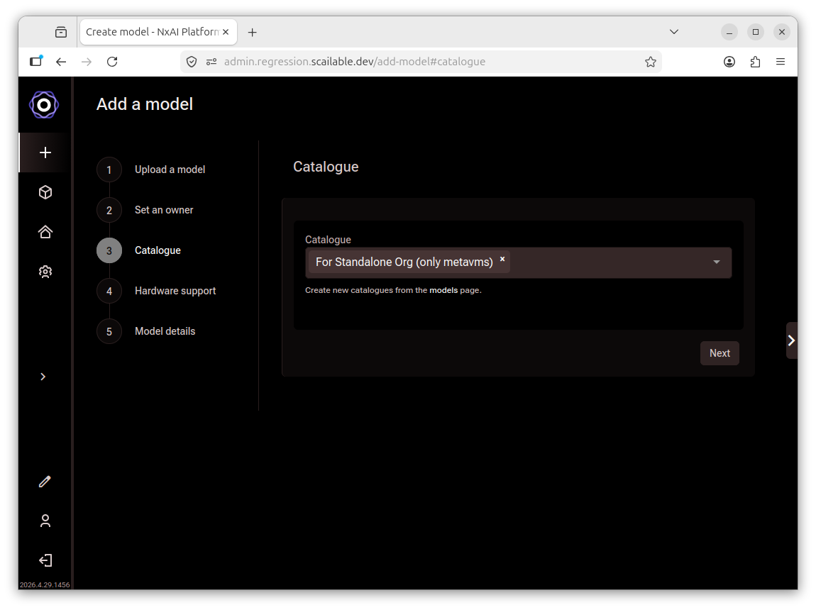 upload catalogue selected