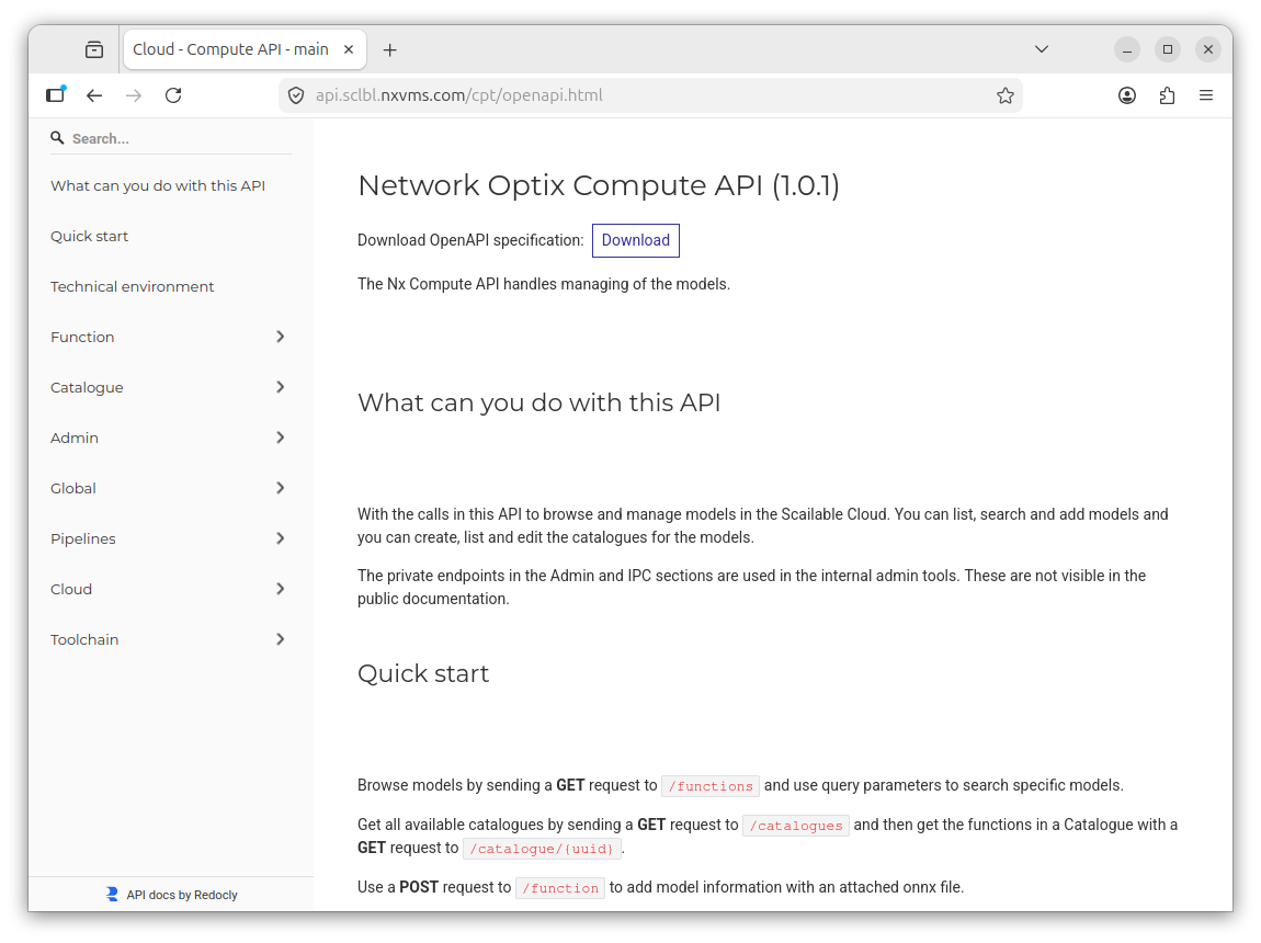swagger ui compute api