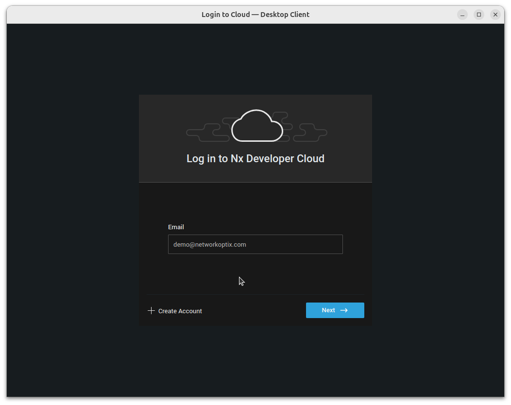 nx login screen email